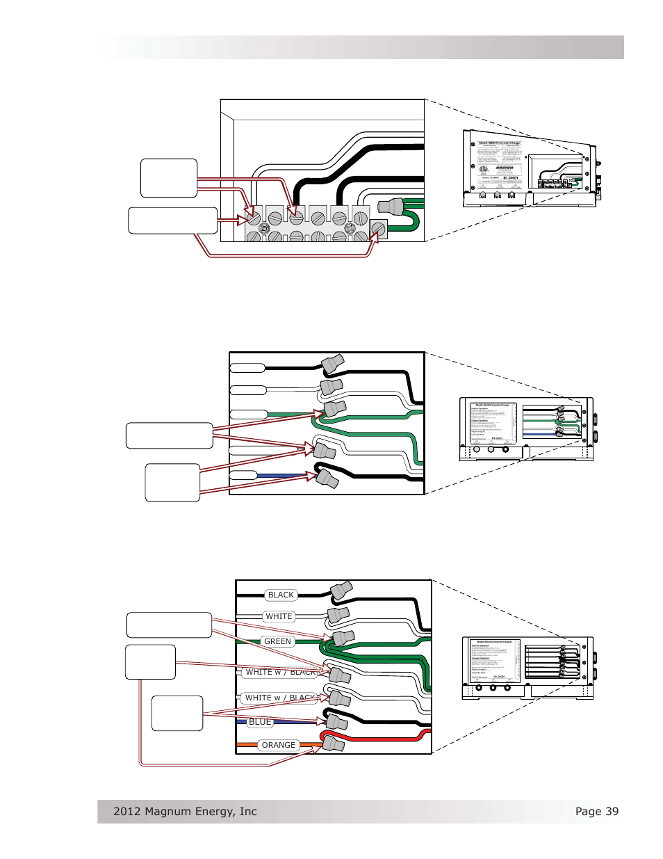 Installation, Figure 2-20, ac voltage checks, Ac terminal block | Ac wiring compartment | Magnum Energy ME Series User Manual | Page 47 / 68