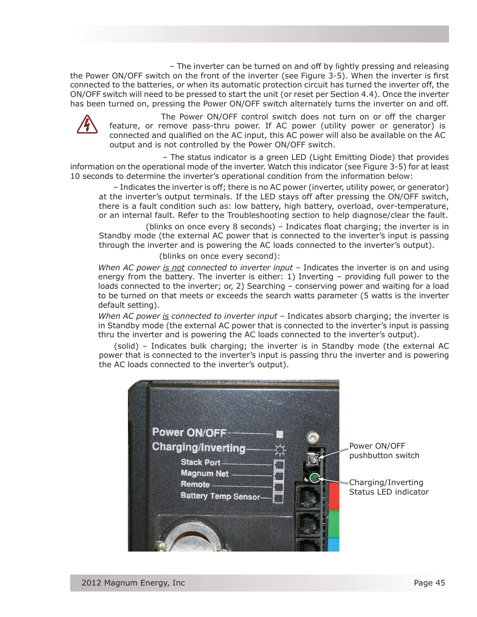 7 inverter startup | Magnum Energy ME Series User Manual | Page 53 / 68