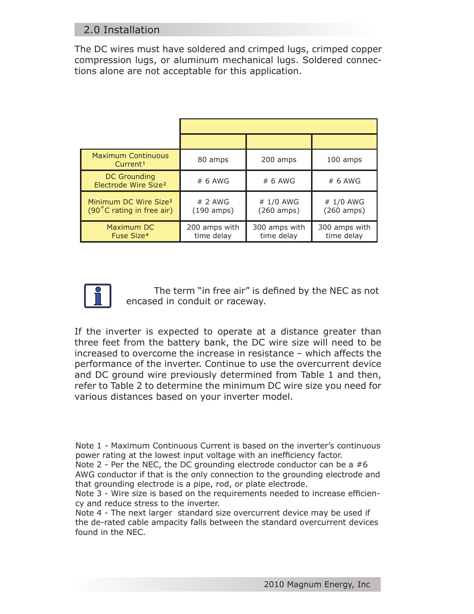 0 installation | Magnum Energy MM-AE Series User Manual | Page 18 / 48