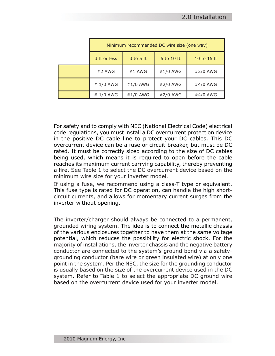 0 installation | Magnum Energy MM-AE Series User Manual | Page 19 / 48