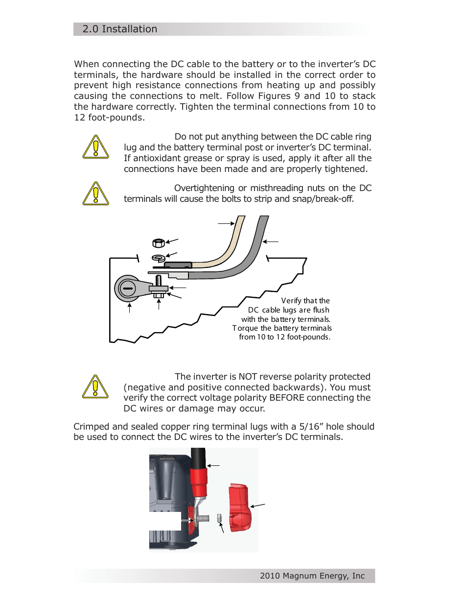 0 installation | Magnum Energy MM-AE Series User Manual | Page 20 / 48