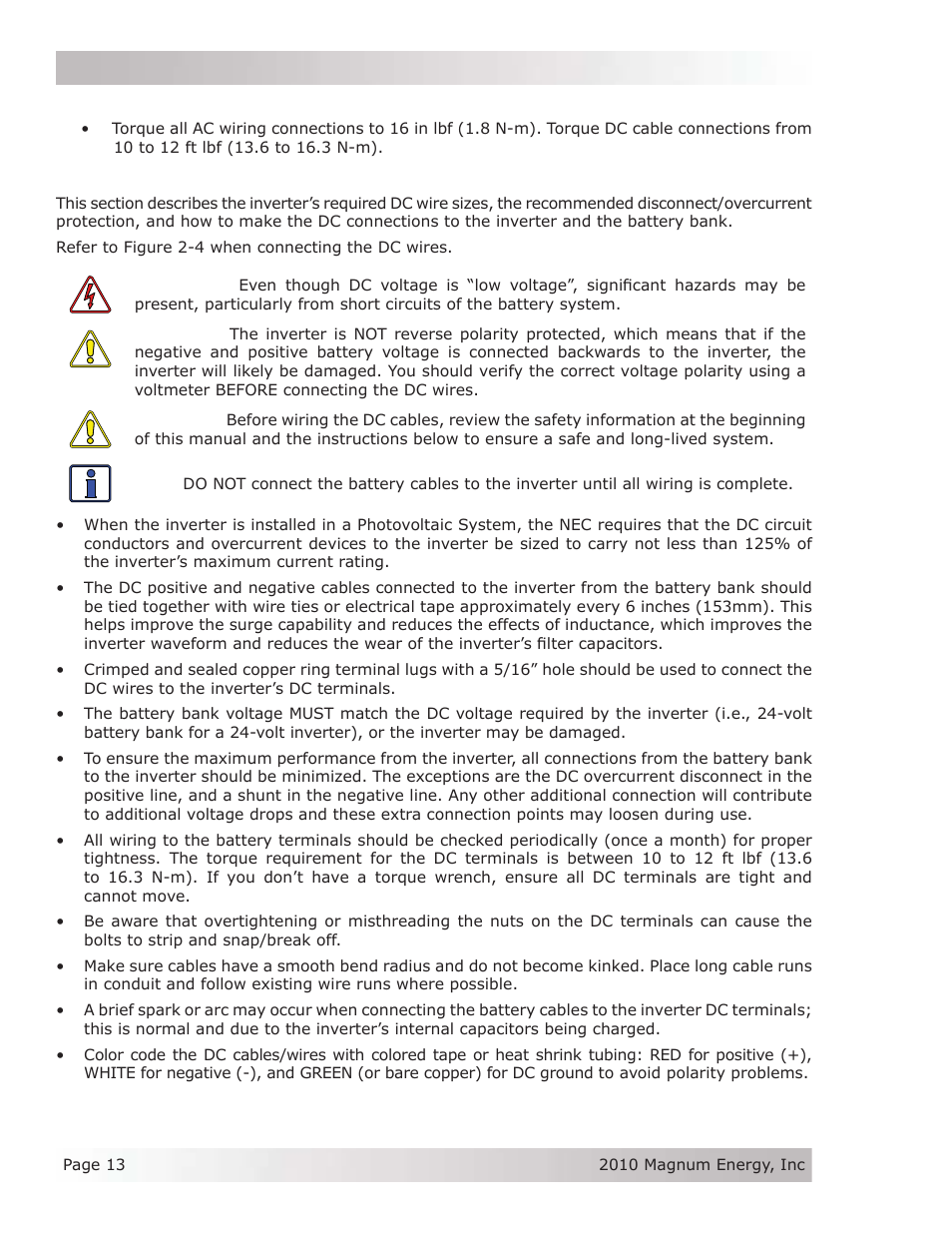 Magnum Energy RD Series User Manual | Page 19 / 58