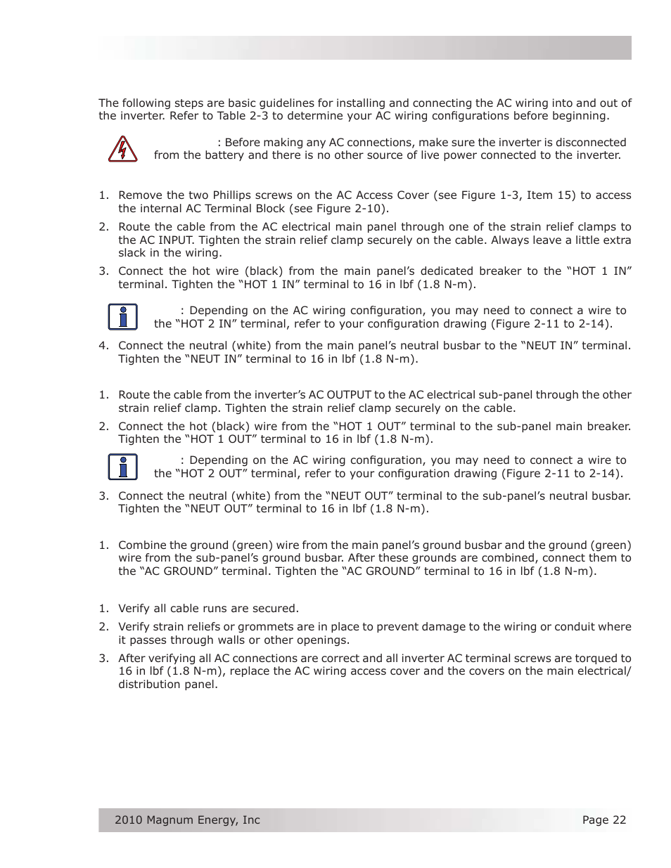 Magnum Energy RD Series User Manual | Page 28 / 58