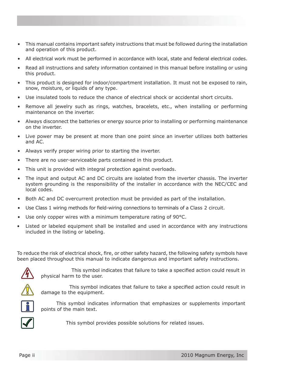 Important safety instructions, Save these instructions | Magnum Energy RD Series User Manual | Page 3 / 58