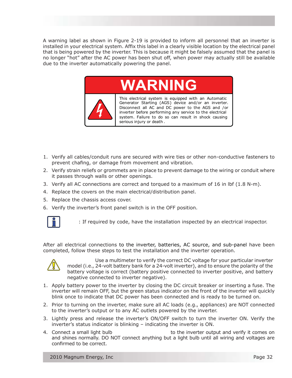 Magnum Energy RD Series User Manual | Page 38 / 58