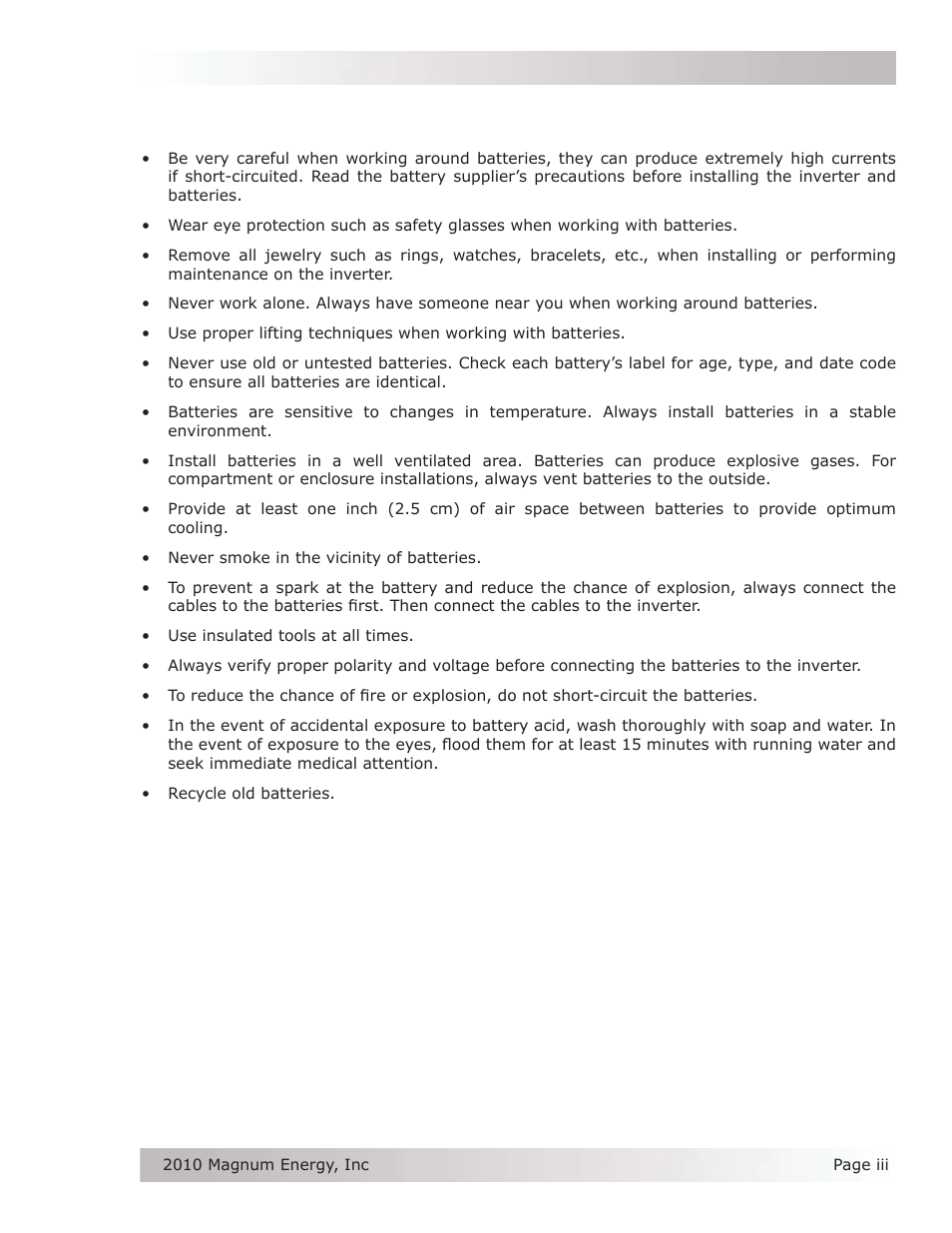 Important battery safety instructions, Save these instructions | Magnum Energy RD Series User Manual | Page 4 / 58