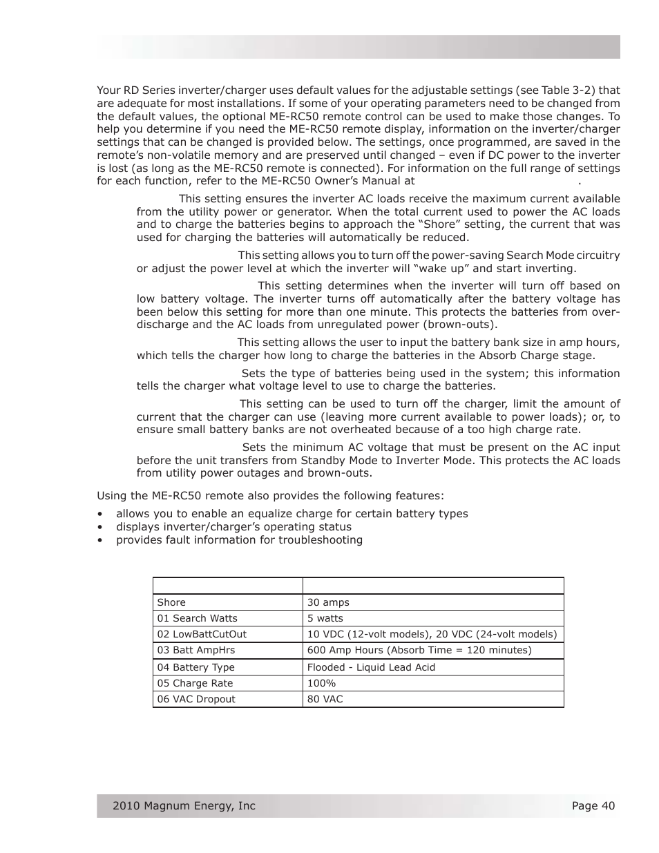 Magnum Energy RD Series User Manual | Page 46 / 58