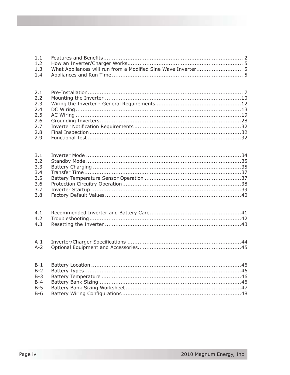 Magnum Energy RD Series User Manual | Page 5 / 58