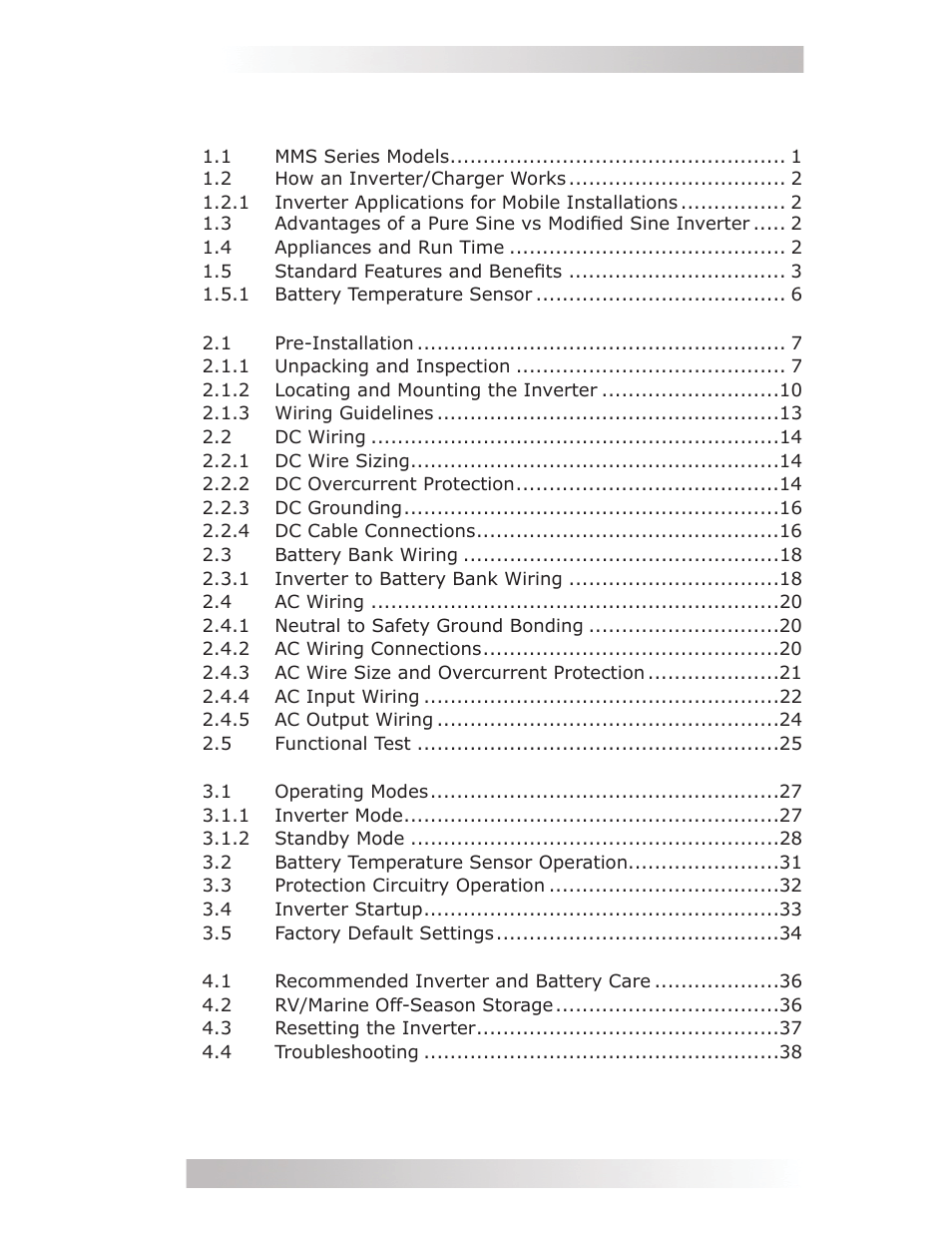 Magnum Energy MMS Series User Manual | Page 5 / 52