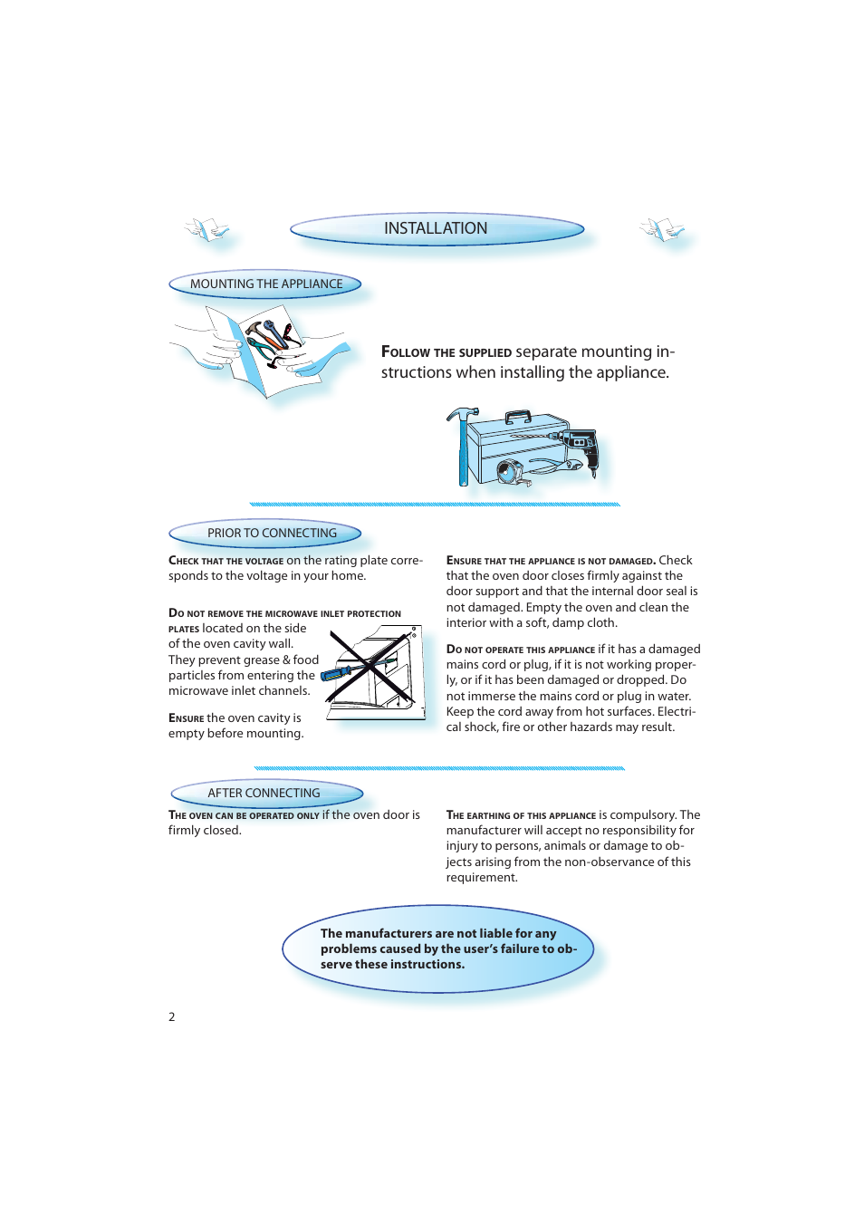 Installation | CDA MV440 User Manual | Page 2 / 28