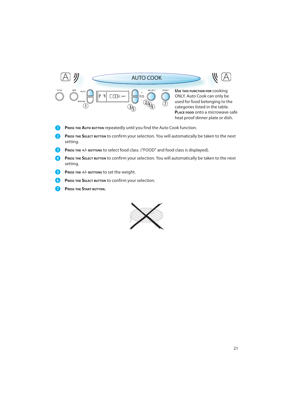 Auto cook | CDA MV440 User Manual | Page 21 / 28