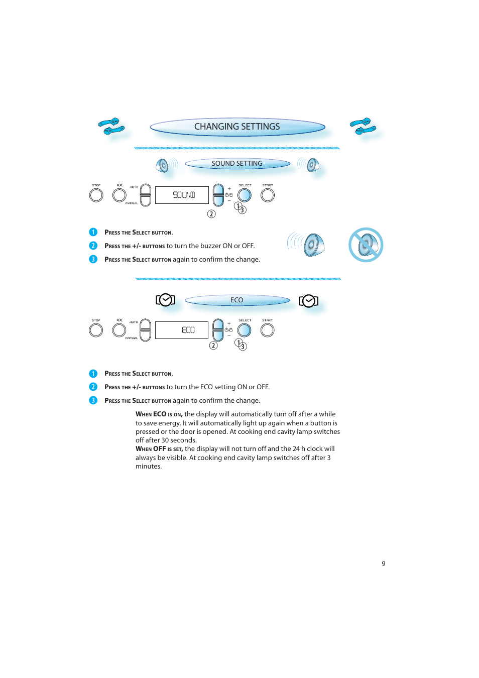 Changing settings | CDA MV440 User Manual | Page 9 / 28
