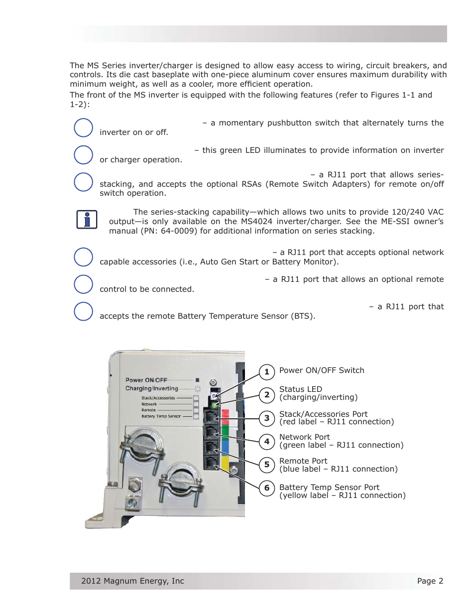 1 features and benefits | Magnum Energy MS Series User Manual | Page 11 / 76