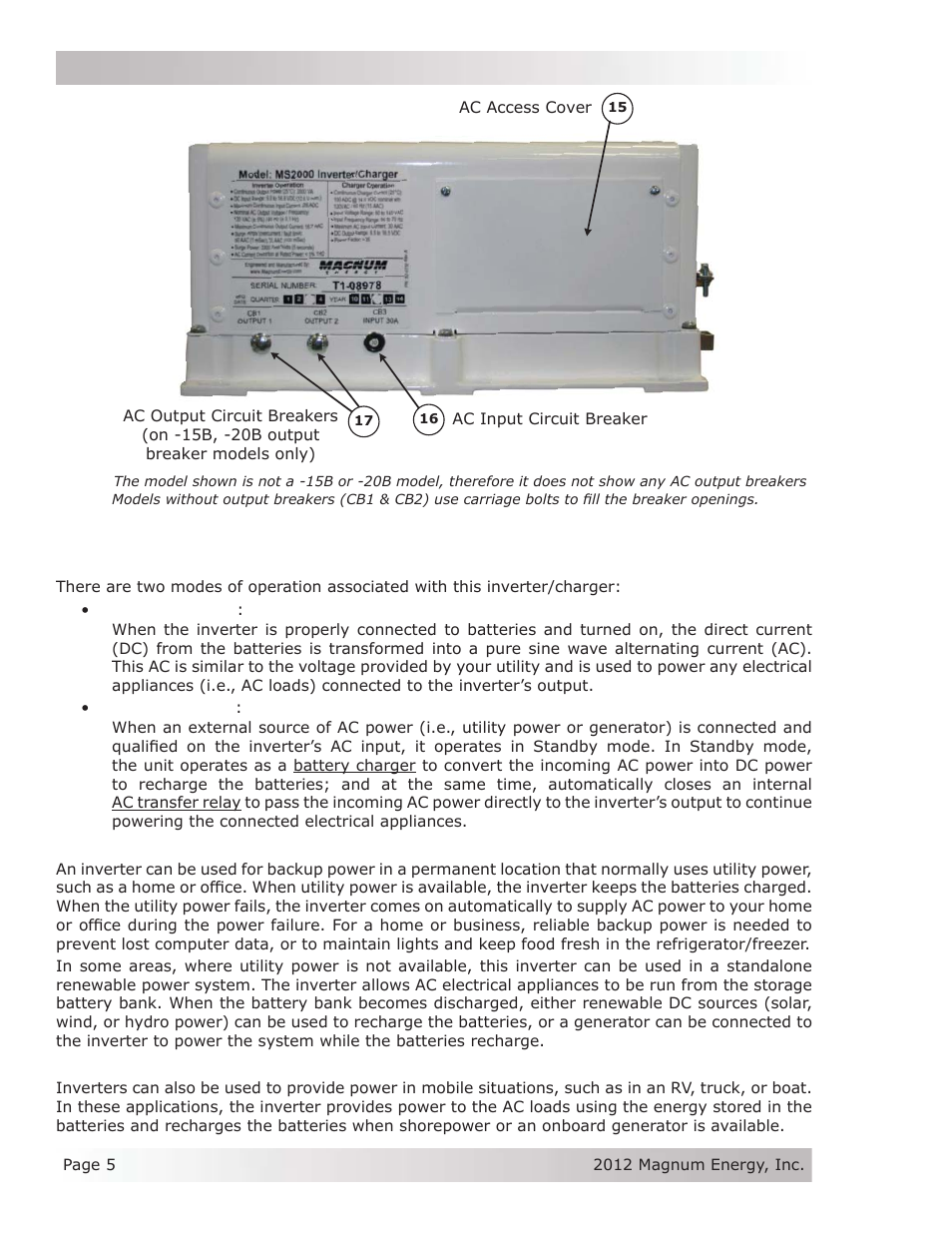 2 how an inverter/charger works, 2 inverter applications for mobile installations | Magnum Energy MS Series User Manual | Page 14 / 76