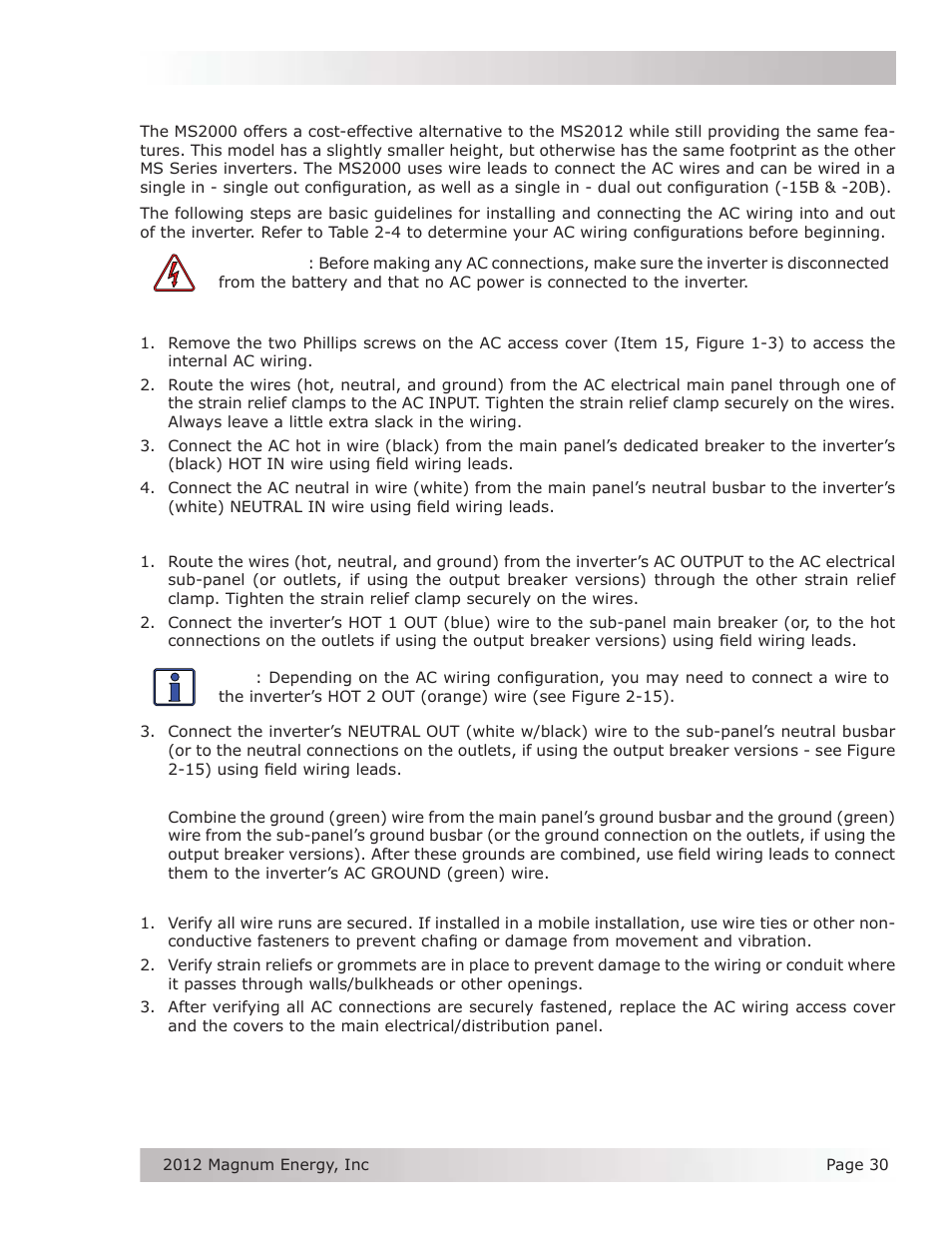 Magnum Energy MS Series User Manual | Page 39 / 76