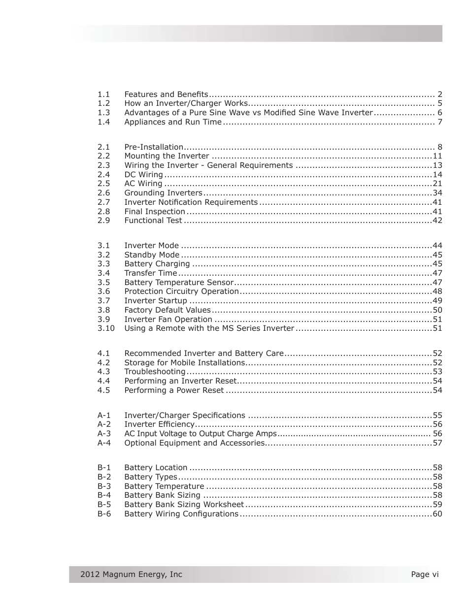 Magnum Energy MS Series User Manual | Page 7 / 76