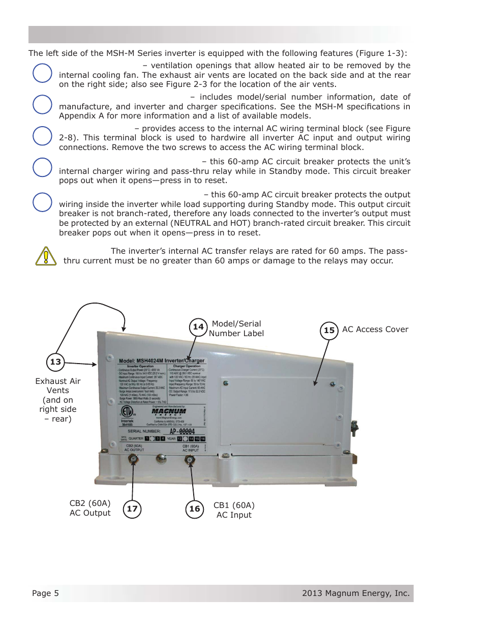 Magnum Energy MSH-M Series User Manual | Page 14 / 64