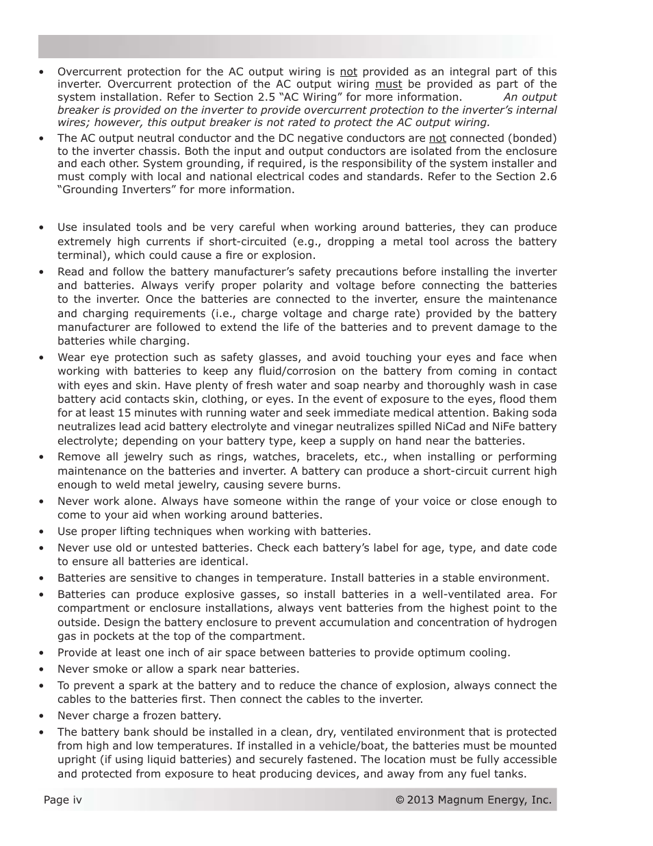 Magnum Energy MSH-M Series User Manual | Page 4 / 64