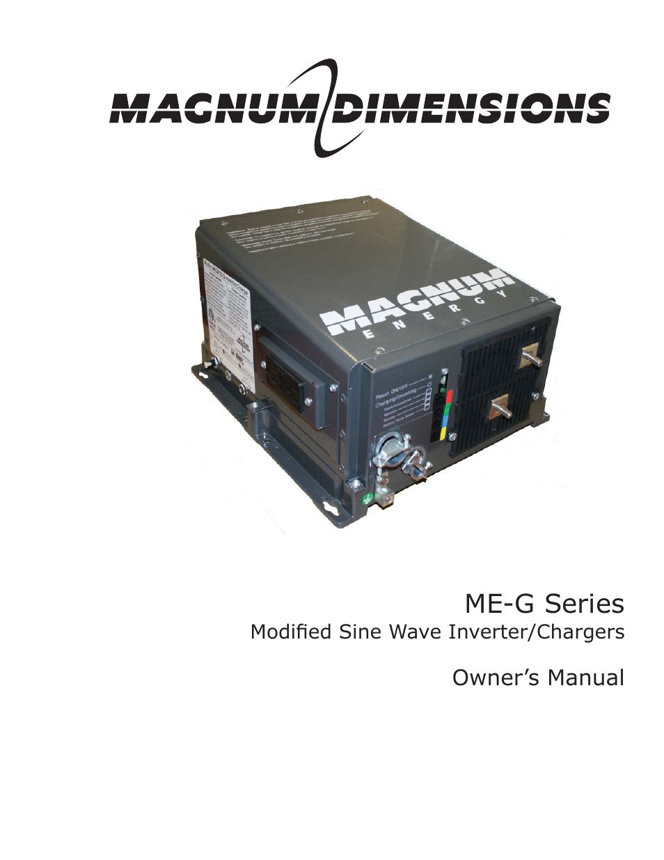 Magnum Energy ME-G Series User Manual | 62 pages