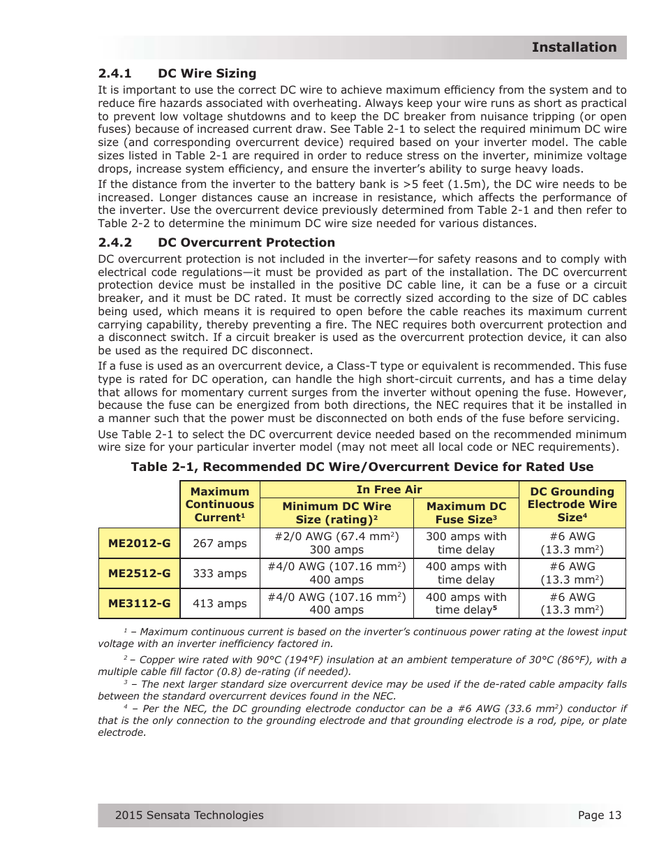 Installation | Magnum Energy ME-G Series User Manual | Page 22 / 62