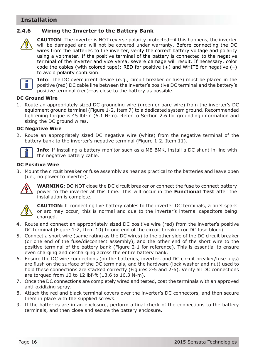 Magnum Energy ME-G Series User Manual | Page 25 / 62