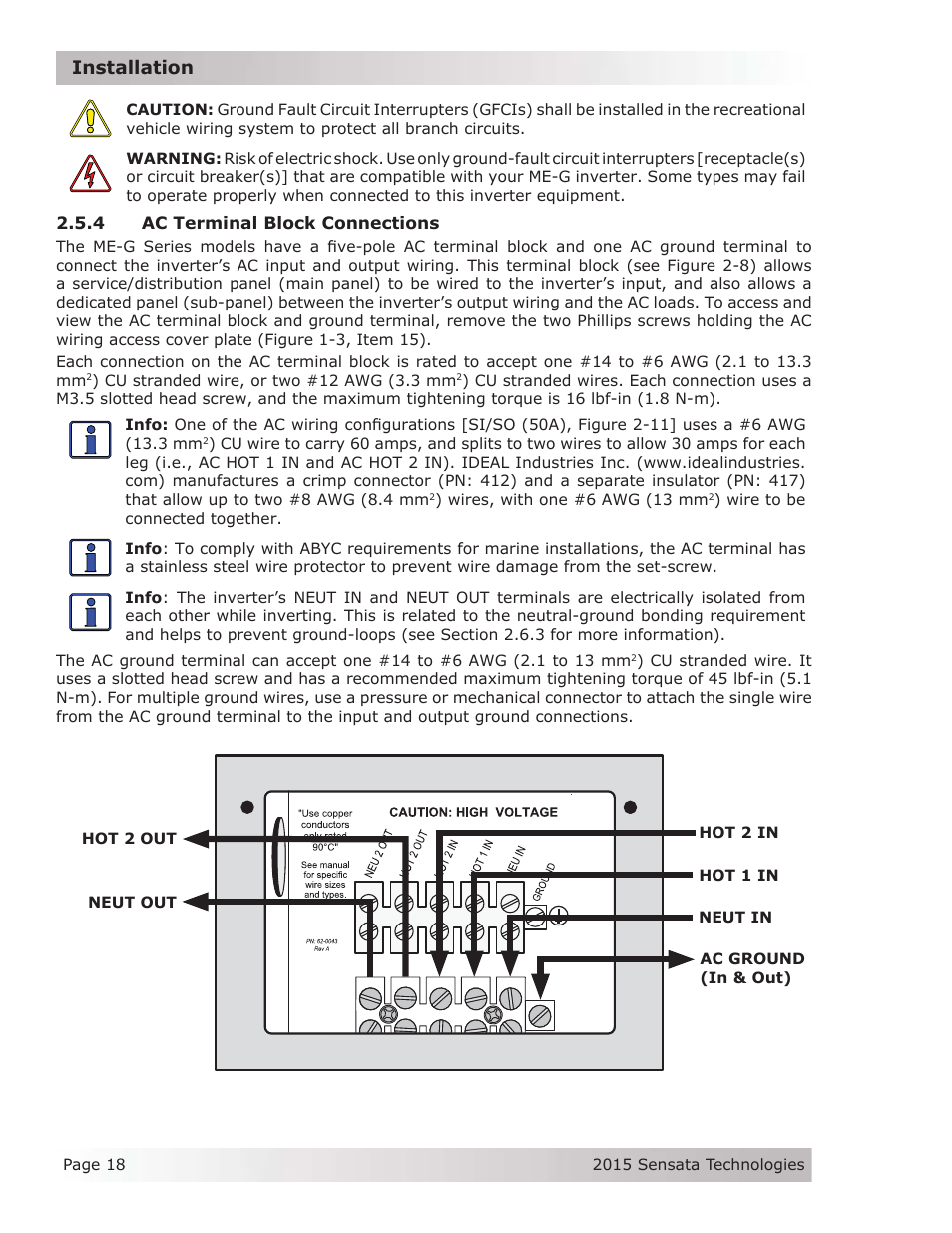 Installation | Magnum Energy ME-G Series User Manual | Page 27 / 62