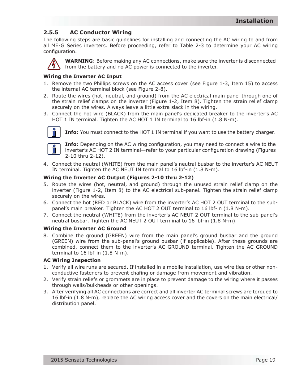 Magnum Energy ME-G Series User Manual | Page 28 / 62