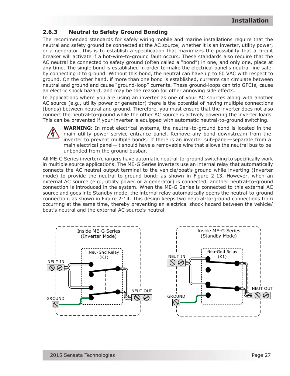 Magnum Energy ME-G Series User Manual | Page 36 / 62