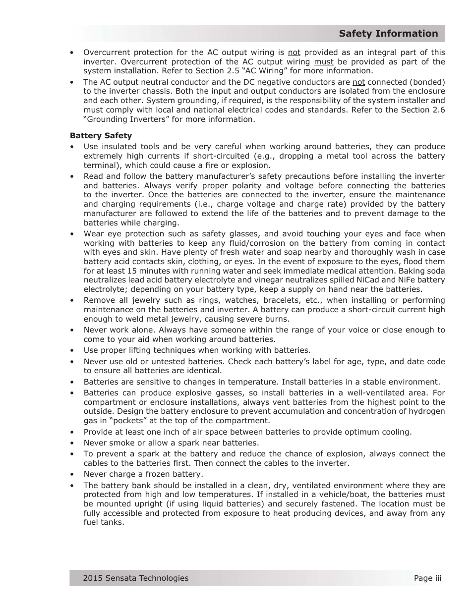 Magnum Energy ME-G Series User Manual | Page 4 / 62