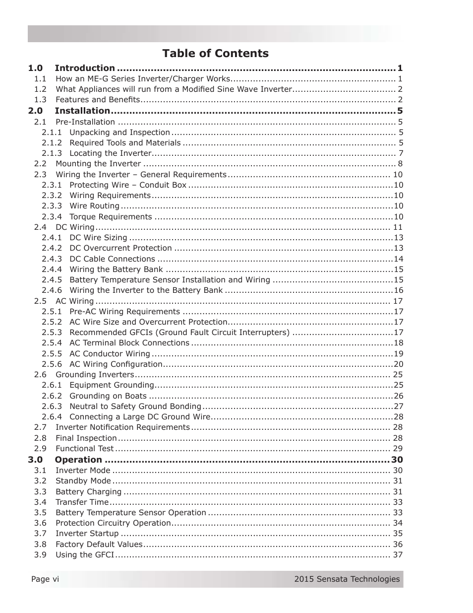 Magnum Energy ME-G Series User Manual | Page 7 / 62