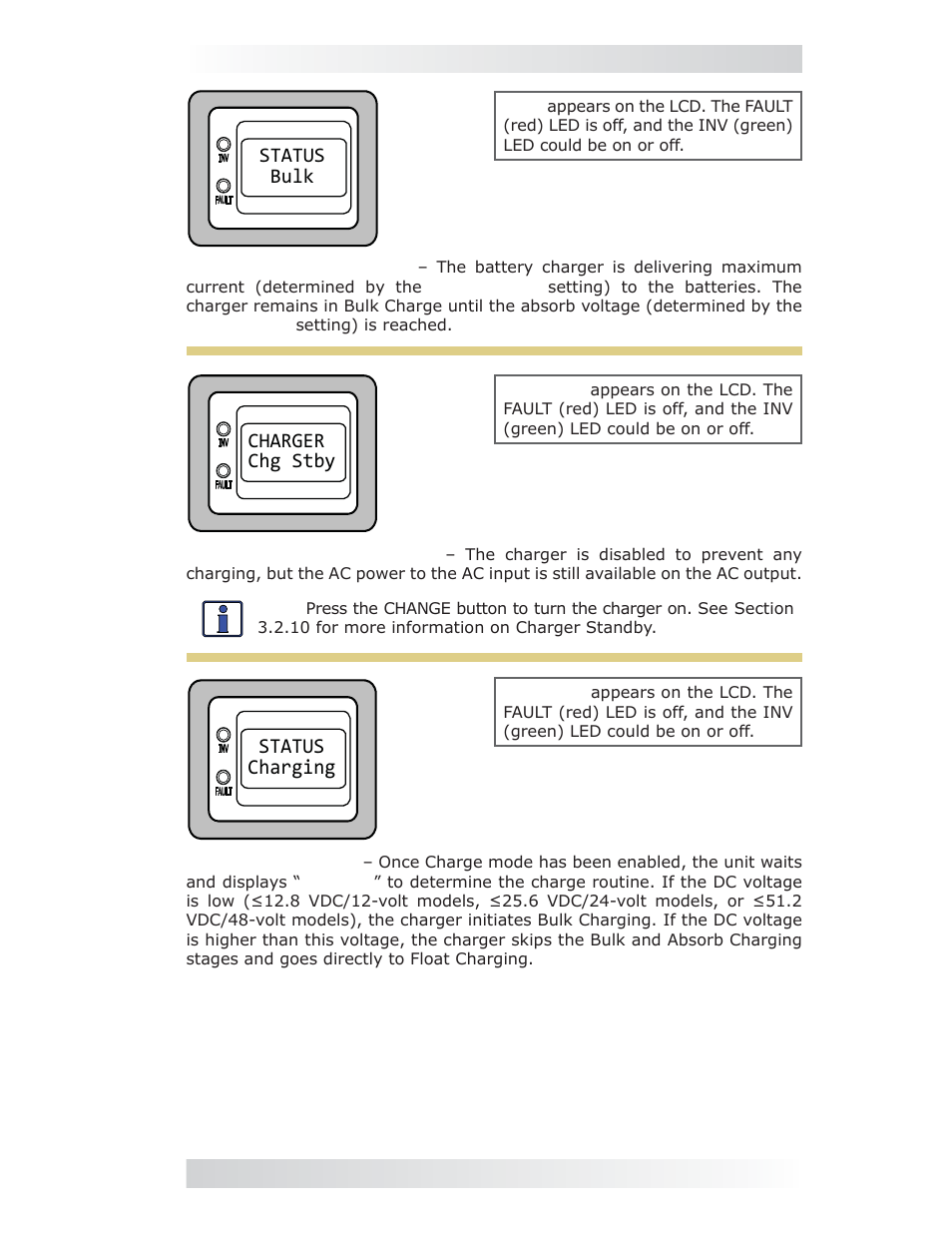 Status charging | Magnum Energy ME-MR Remote User Manual | Page 29 / 47