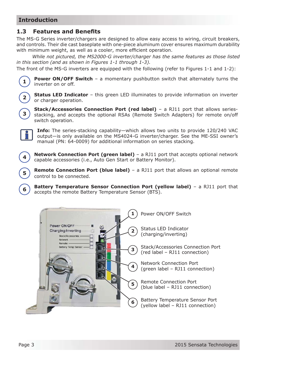 3 features and benefits | Magnum Energy MS-G Series User Manual | Page 11 / 74