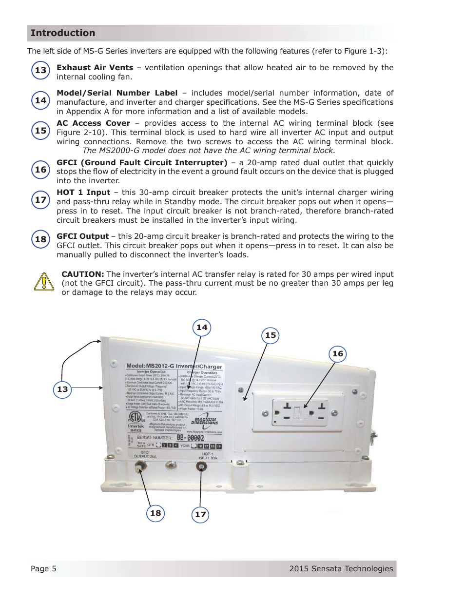 Magnum Energy MS-G Series User Manual | Page 13 / 74