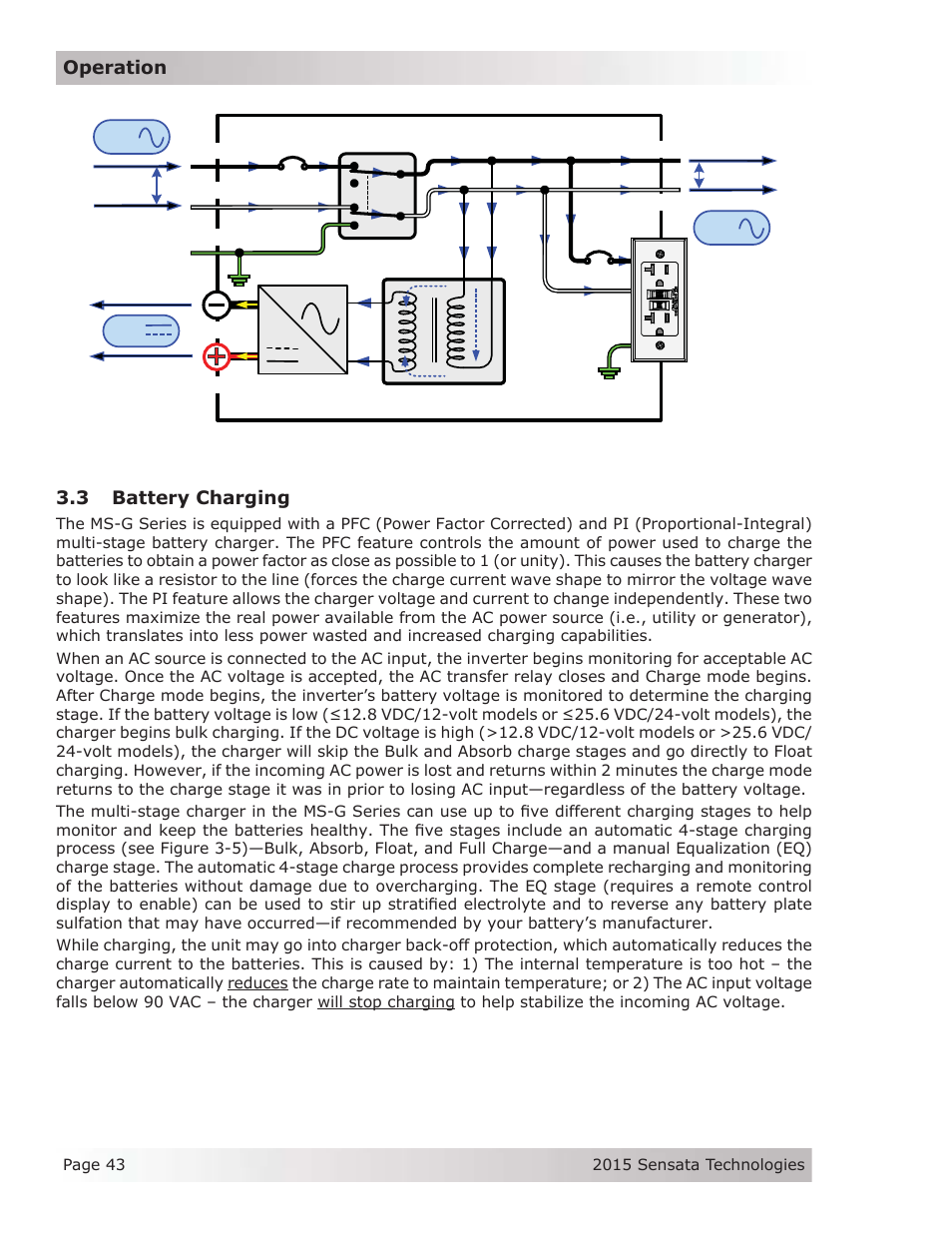 3 battery charging | Magnum Energy MS-G Series User Manual | Page 51 / 74