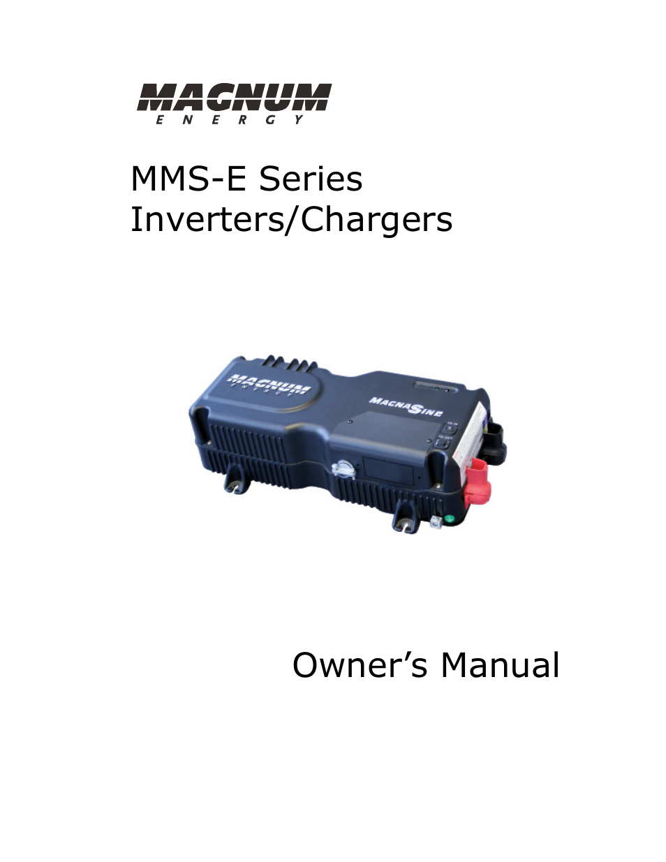 Magnum Energy MMS-E Series User Manual | 51 pages
