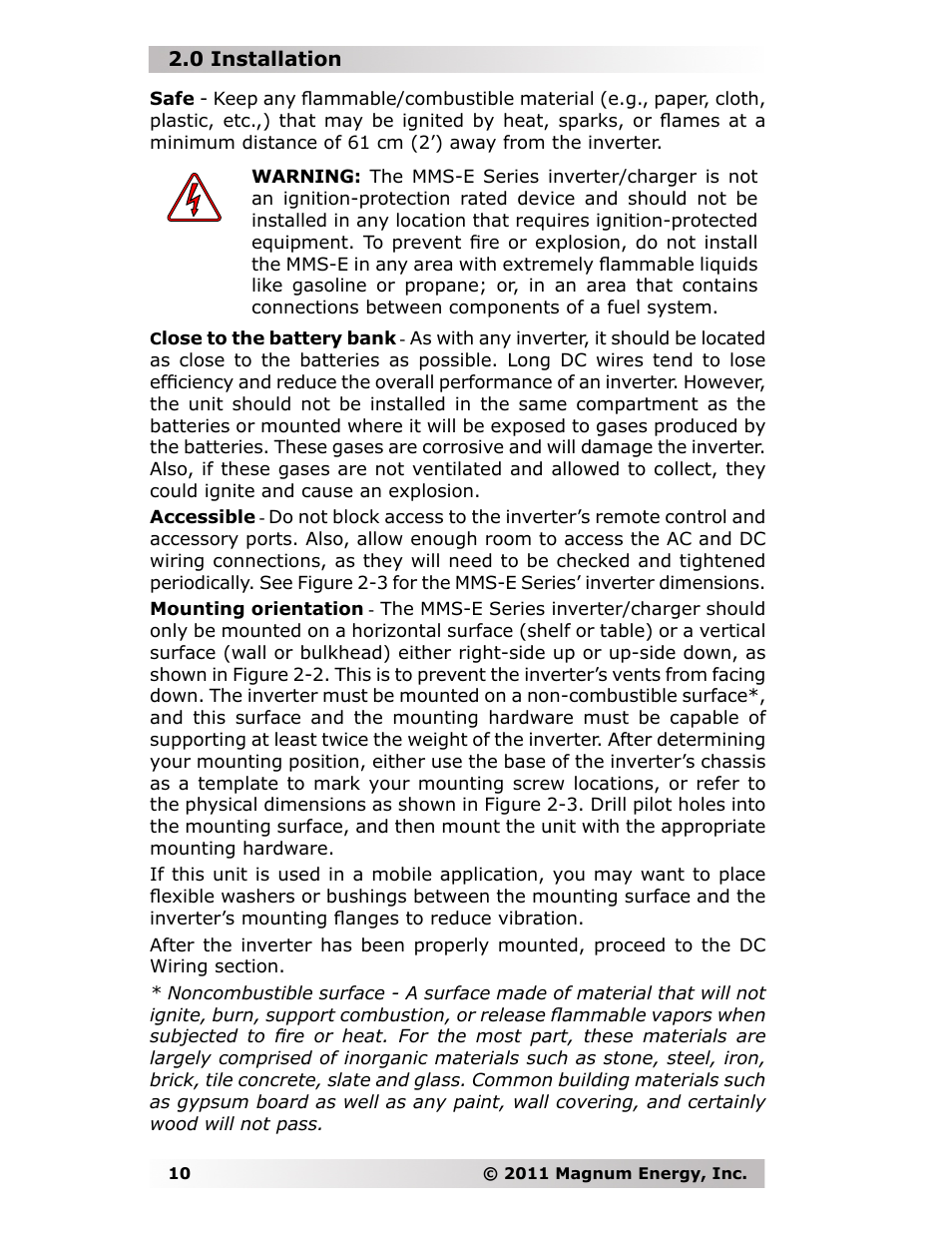 Magnum Energy MMS-E Series User Manual | Page 17 / 51