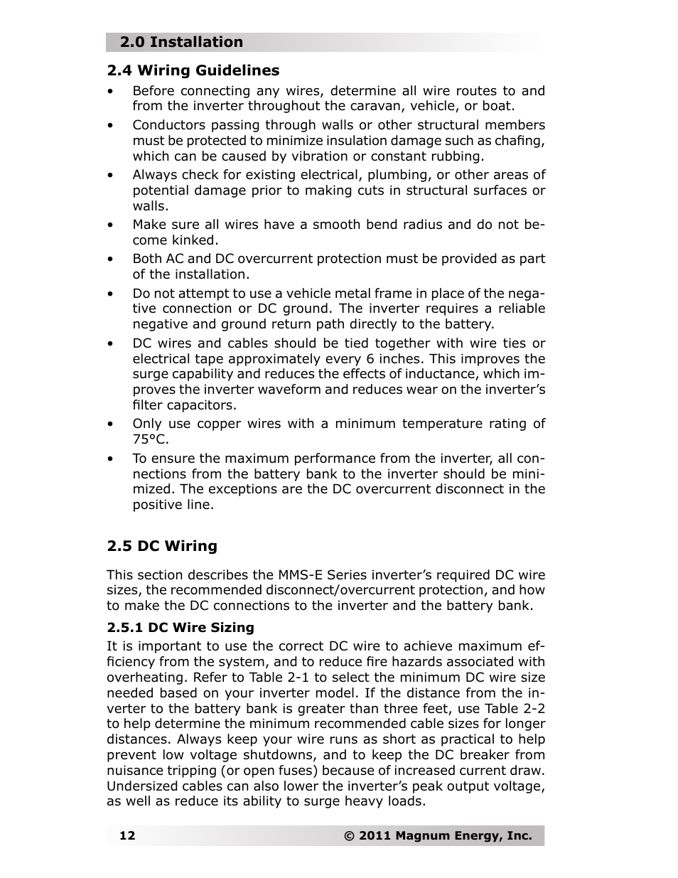 Magnum Energy MMS-E Series User Manual | Page 19 / 51