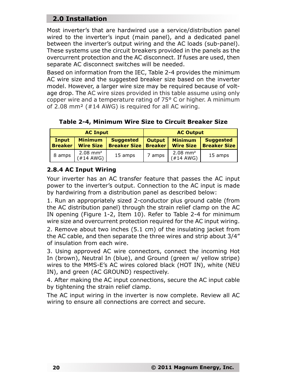 0 installation | Magnum Energy MMS-E Series User Manual | Page 27 / 51