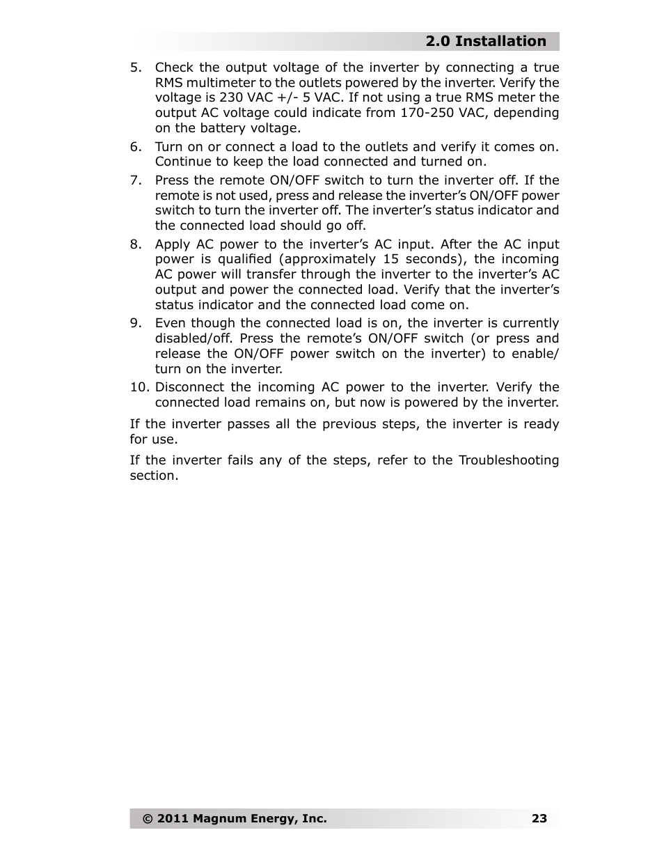 Magnum Energy MMS-E Series User Manual | Page 30 / 51