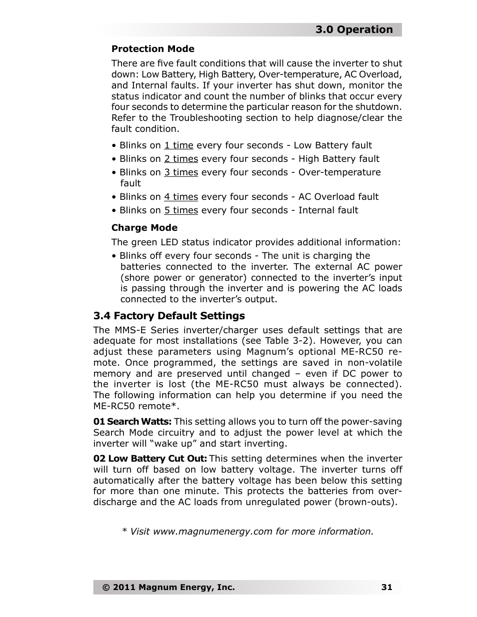 Magnum Energy MMS-E Series User Manual | Page 38 / 51