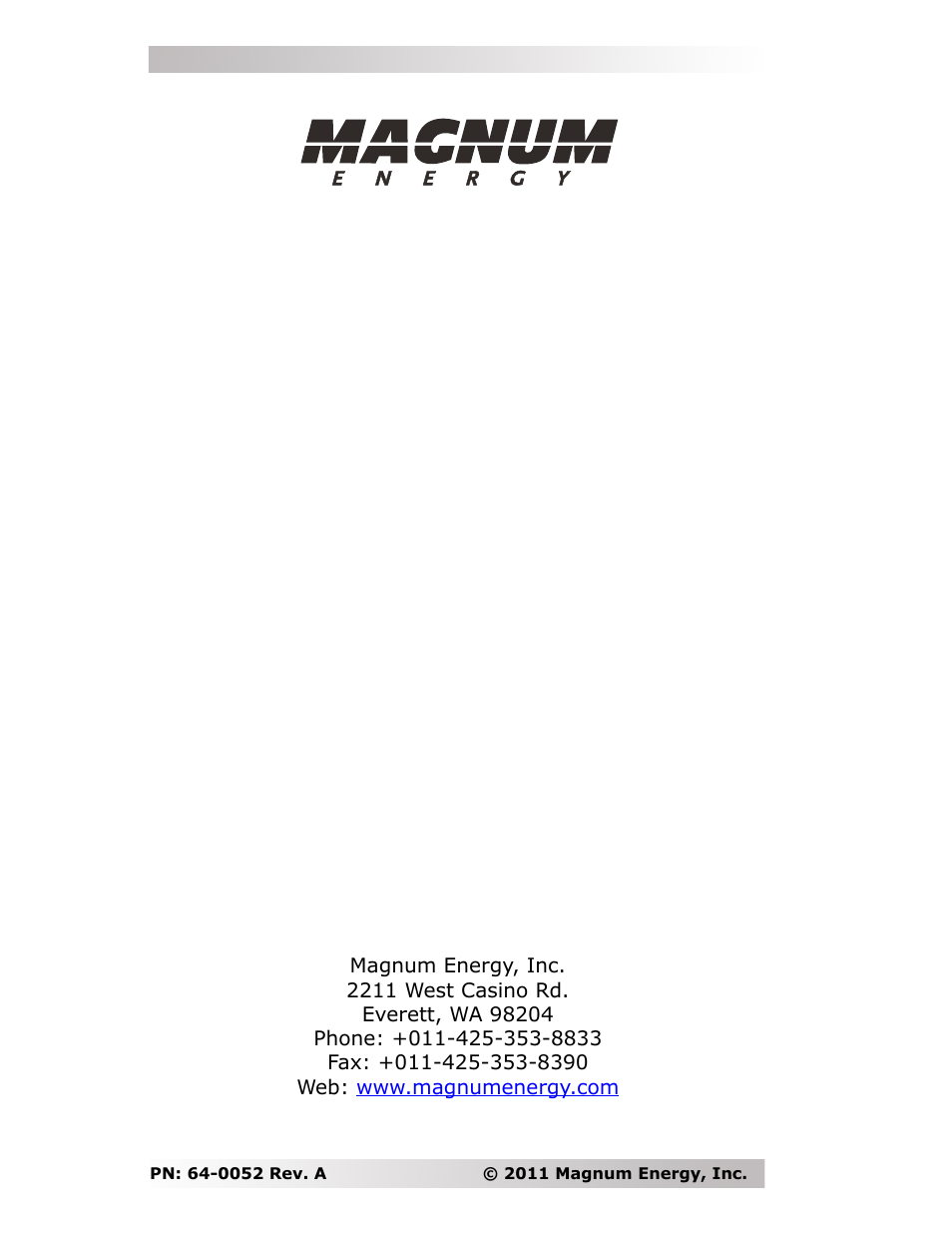 Magnum Energy MMS-E Series User Manual | Page 51 / 51