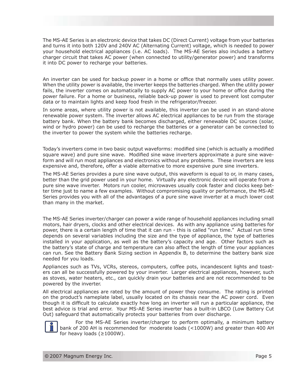 Magnum Energy MS-AEJ Series User Manual | Page 11 / 52