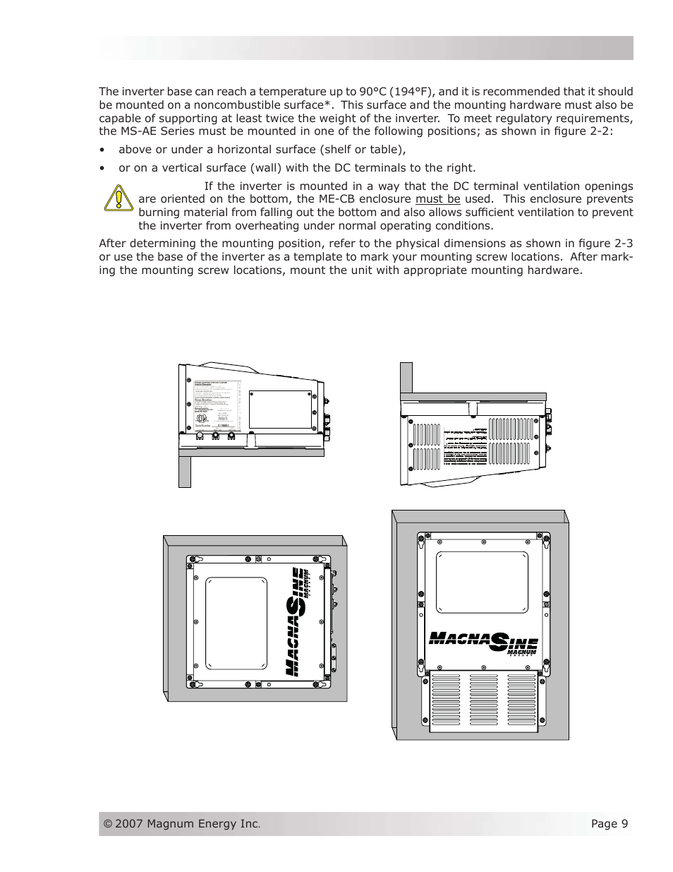 Installation | Magnum Energy MS-AEJ Series User Manual | Page 15 / 52