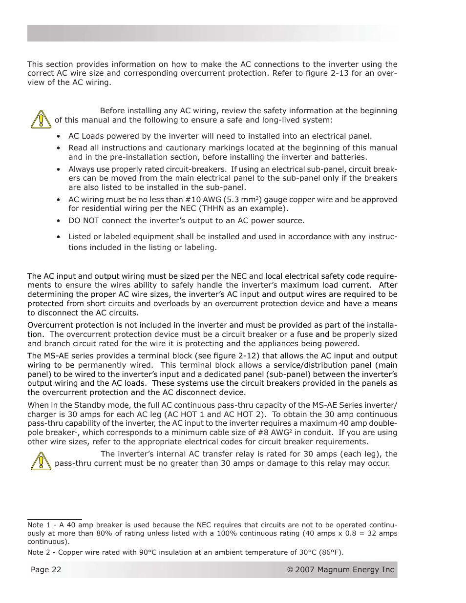 Magnum Energy MS-AEJ Series User Manual | Page 28 / 52