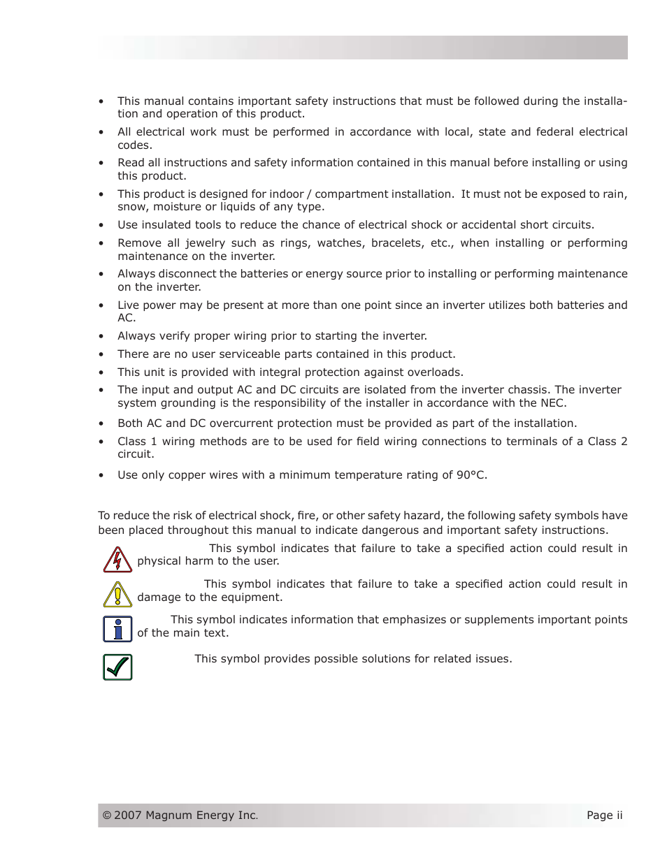 Important safety instructions, Save these instructions | Magnum Energy MS-AEJ Series User Manual | Page 3 / 52