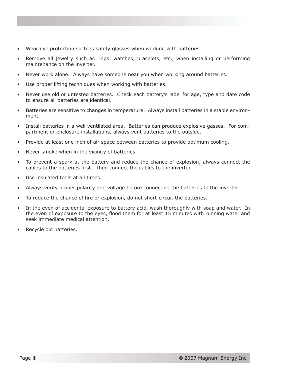 Important battery safety instructions, Save these instructions | Magnum Energy MS-AEJ Series User Manual | Page 4 / 52