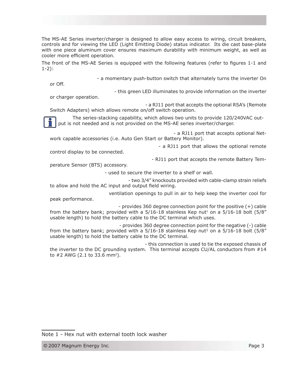 Magnum Energy MS-AEJ Series User Manual | Page 9 / 52