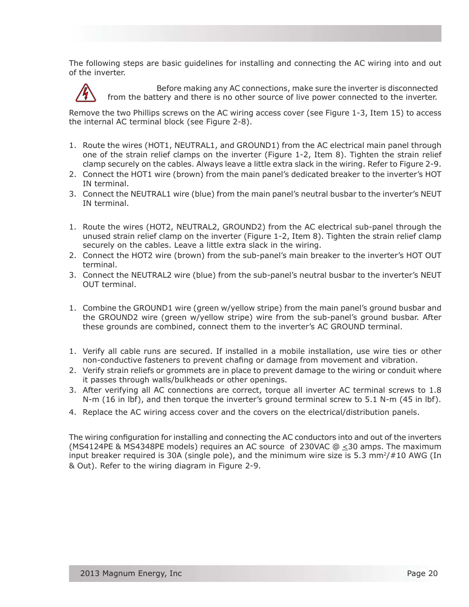 Magnum Energy MS-PE Series User Manual | Page 27 / 64