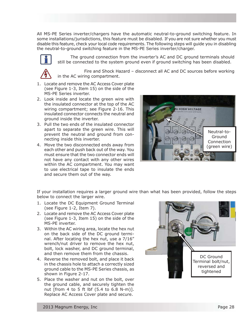 Magnum Energy MS-PE Series User Manual | Page 35 / 64