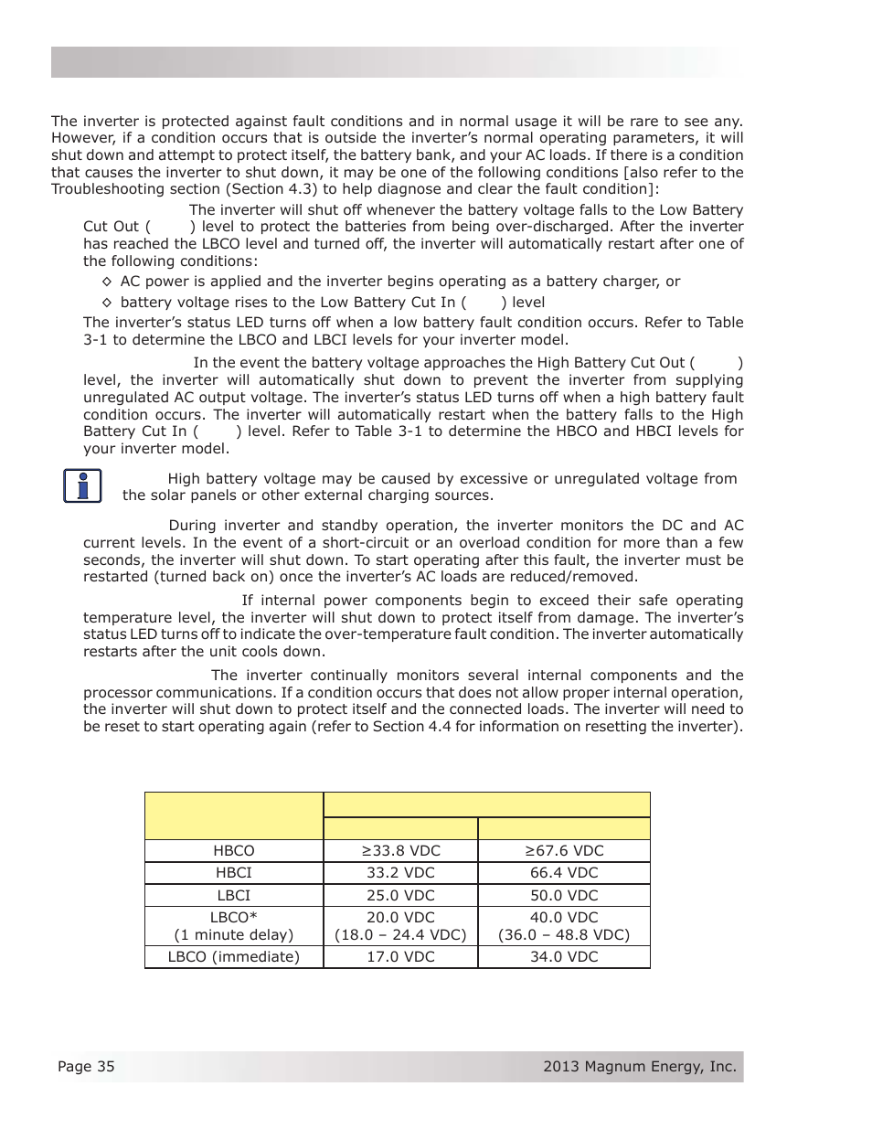 6 protection circuitry operation | Magnum Energy MS-PE Series User Manual | Page 42 / 64